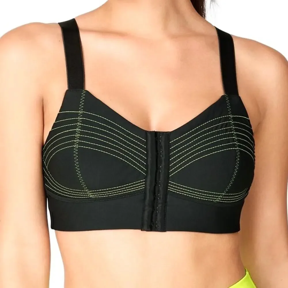 Fabletics Ines Low Impact Sports Bra in Night Shade/Neon Size XS